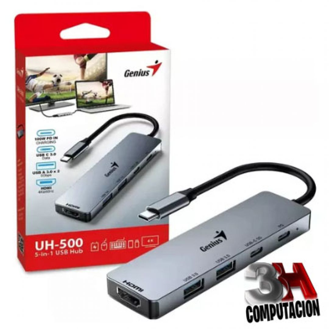 hub-genius-uh-500-5-en-1-usb-c-hdmi-usb-30-usb-c-color-gris-1